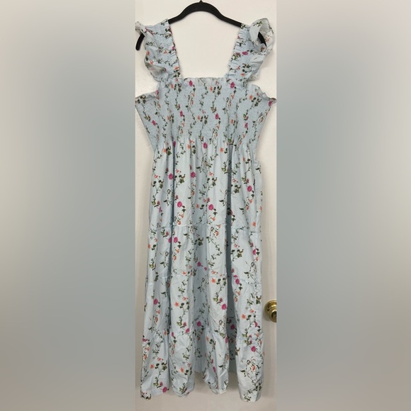Hill House The Ellie Nap Midi Dress in Pond Floral Light Blue Size 2XL - Picture 6 of 11